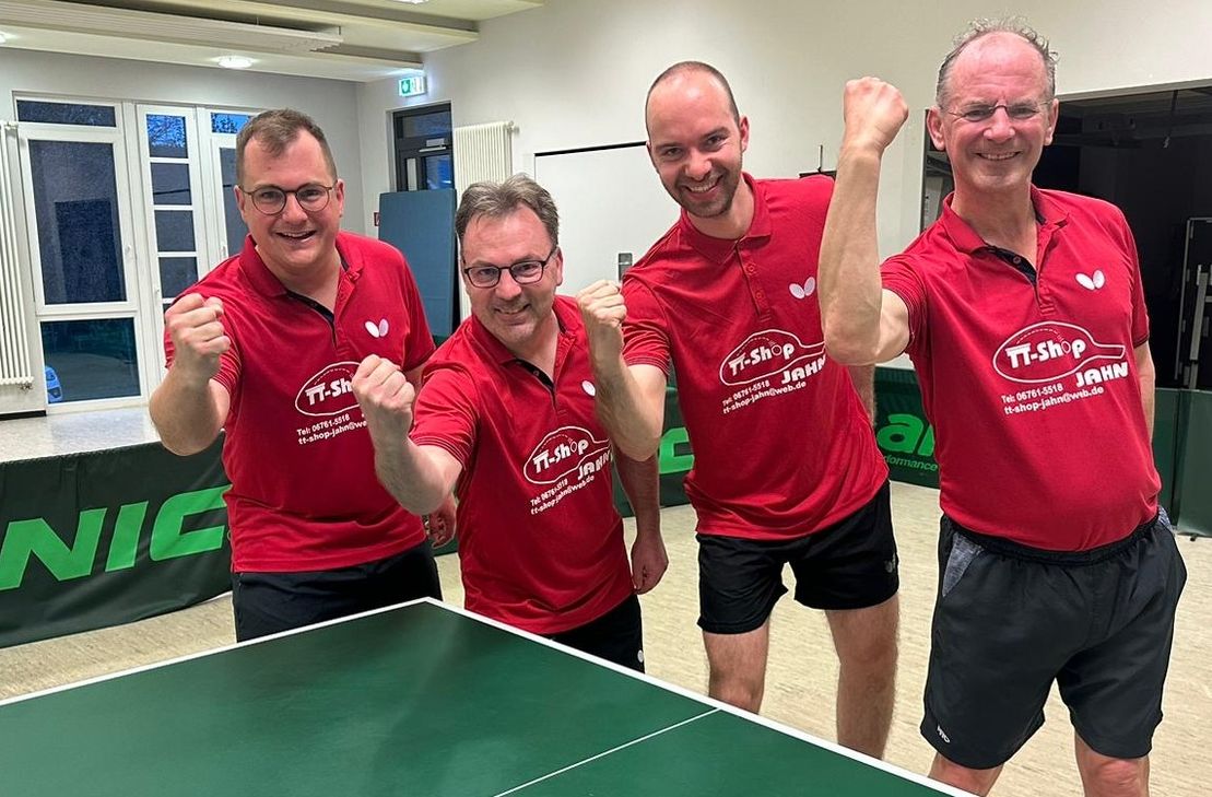 Die 1. Herrenmannschaft vder TTSG Wittlich (v.l.):Jan Hallerbach, Bernd Griebler, Jannis Wilhelm und Reinhold Kessel.