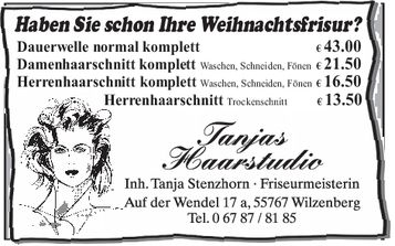 Haben Sie schon Ihre Weihnachtsfrisur?