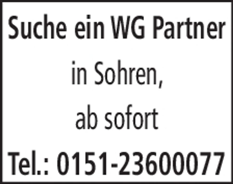 Suche ein WG Partner