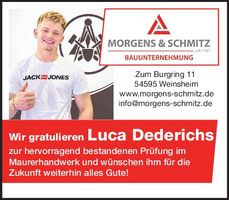 Glückwunsch Luca Dederichs