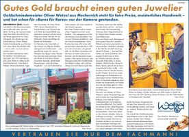 PR-Anzeige Goldschmied Wetzel