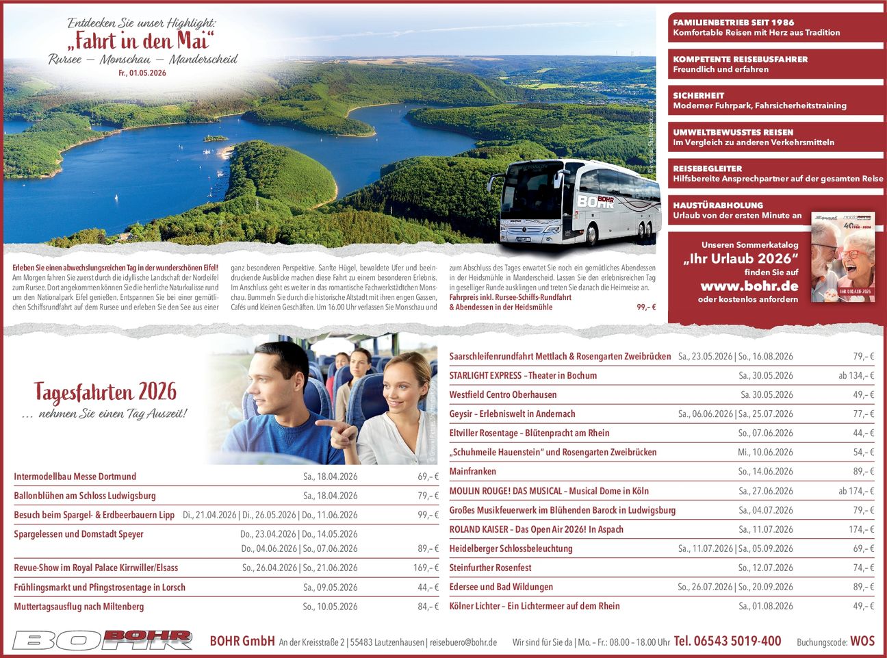 Leserreisen Tagesfahrten 2026