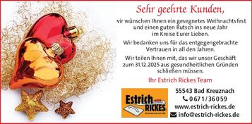 Sehr geehrte Kunden,