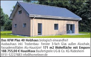 KFW Plus 40 Holzhaus