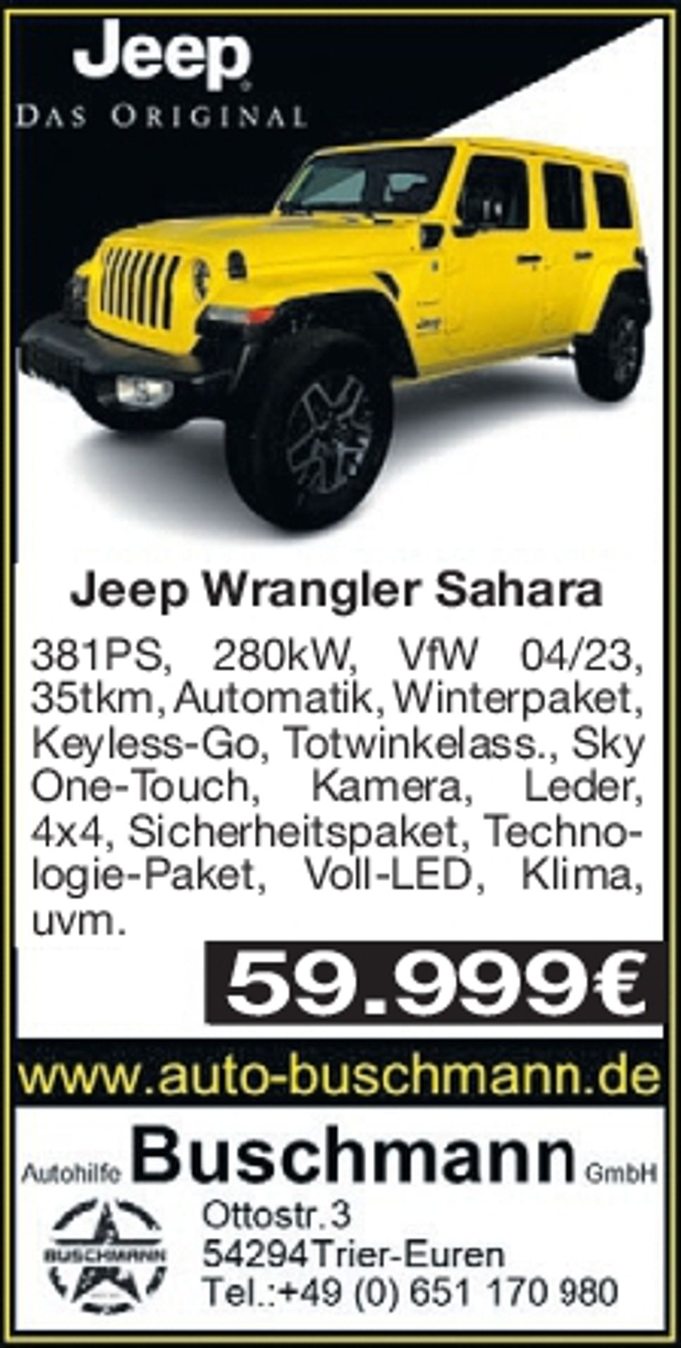 Wrangler gelb