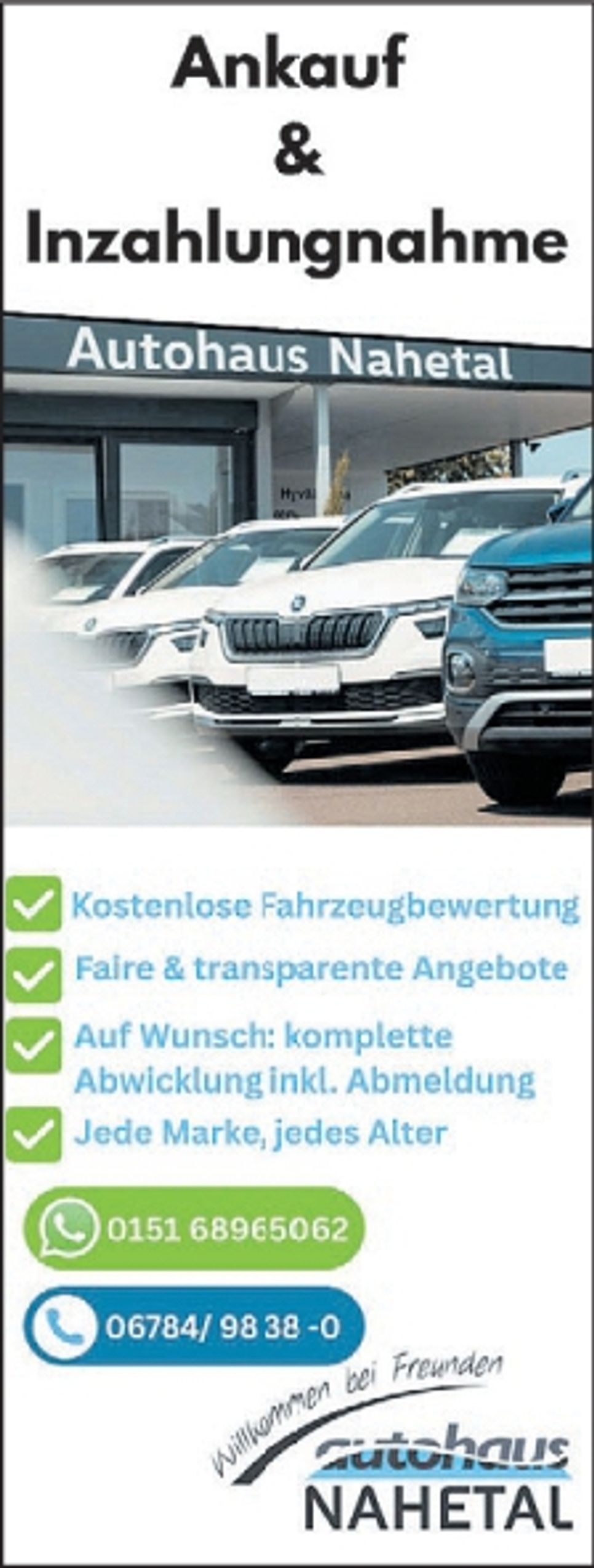 Ankauf uns Inzahlungnahme