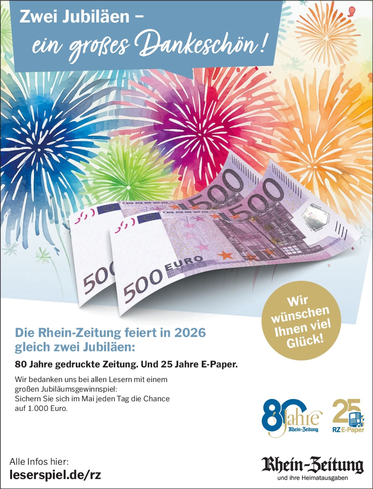 Zwei Jubiläen ein großes Dankeschön!