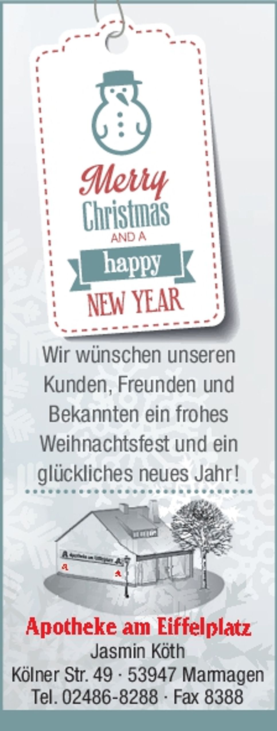 Weihnachtsgrüße Nettersheim