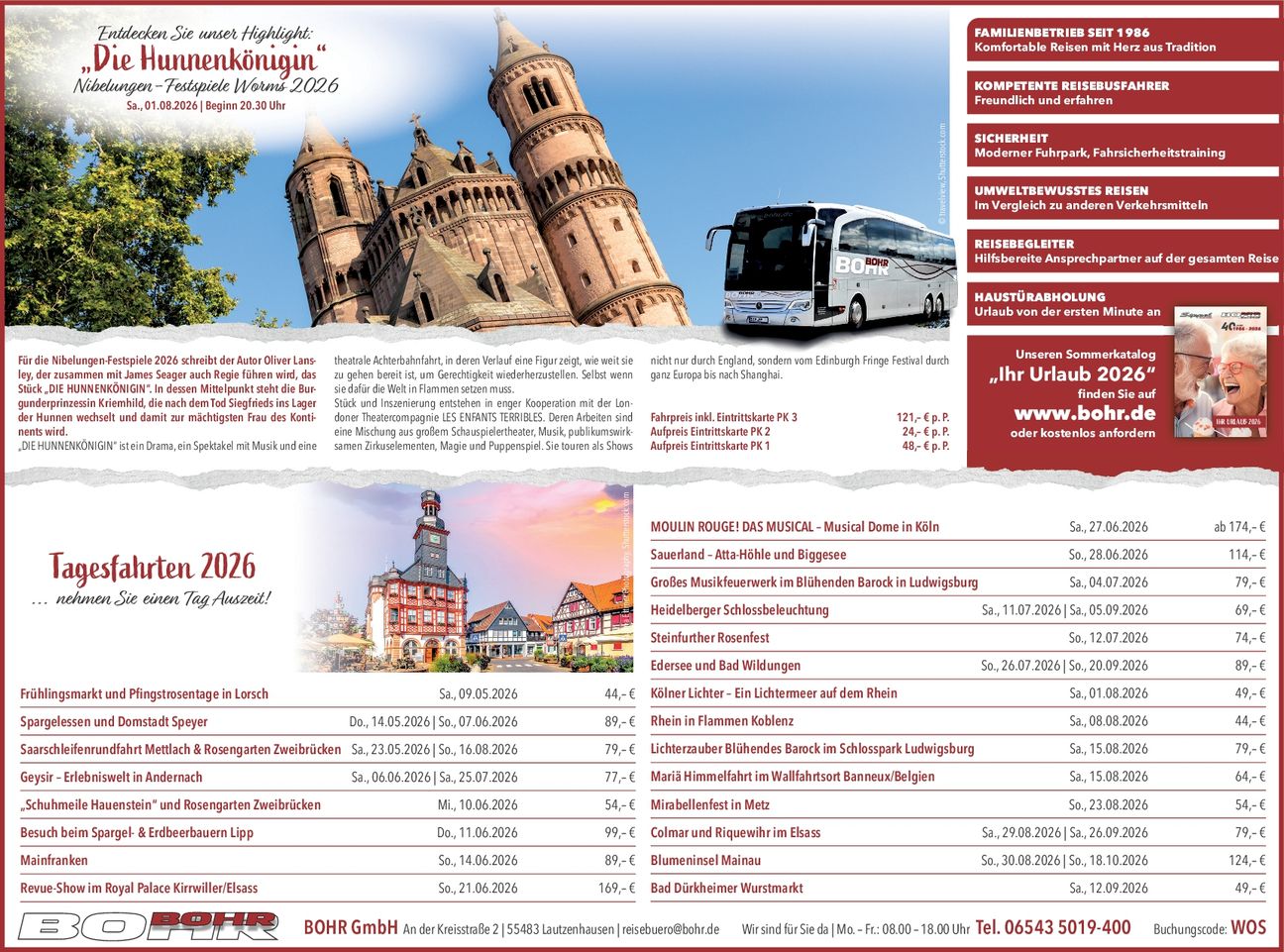 Leserreisen Tagesfahrten 2026