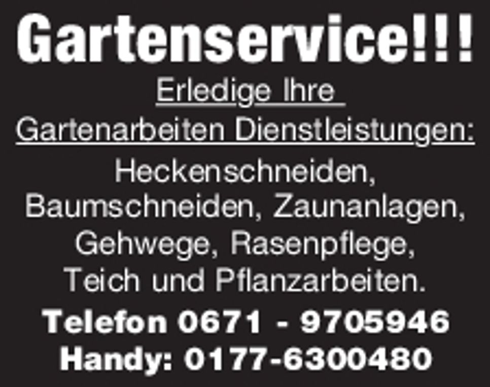 Gartenservice