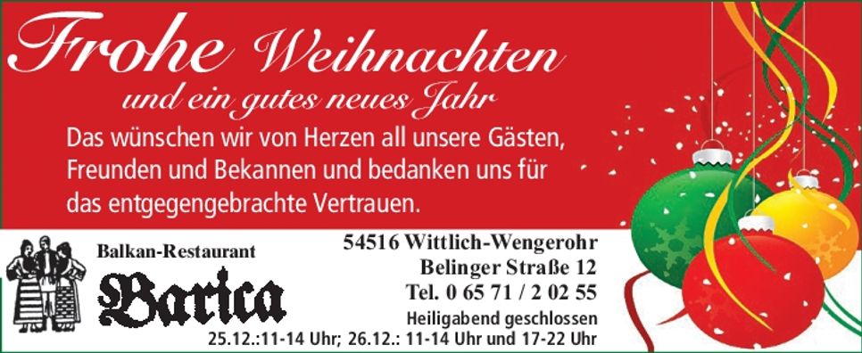 HK Weihnachtsgrüße Wengerohr