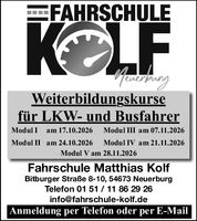 Weiterbildungskurse 