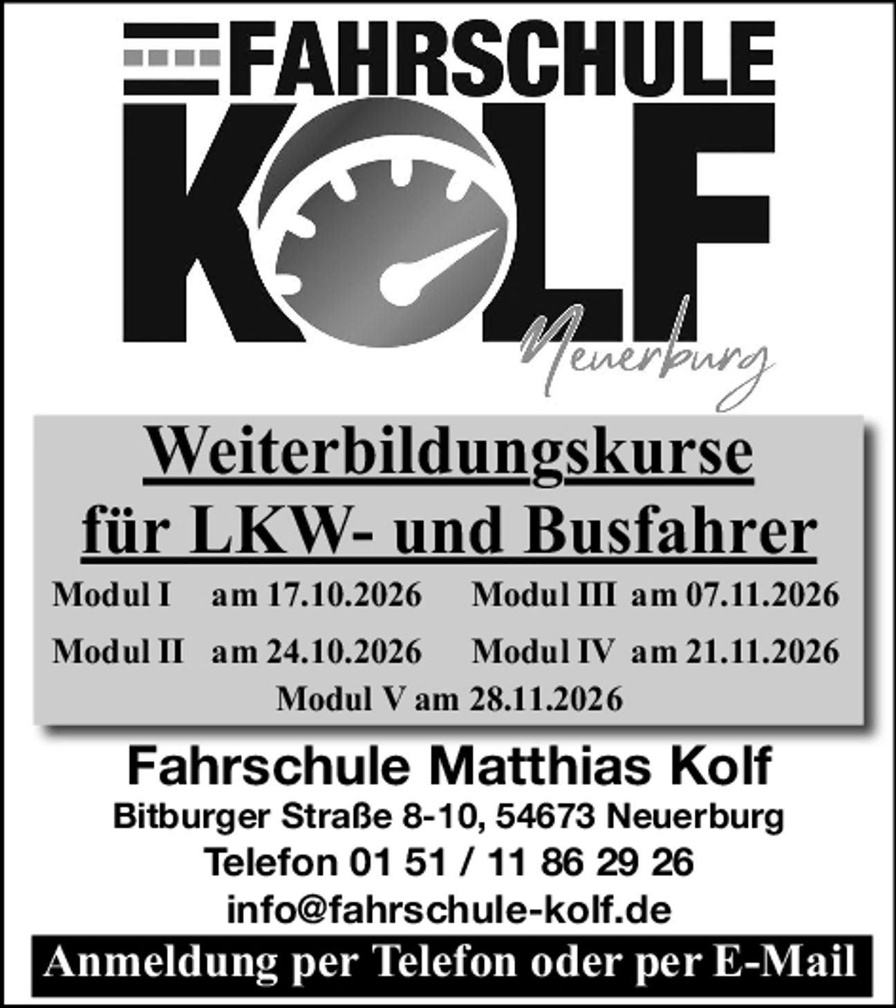 Weiterbildungskurse 