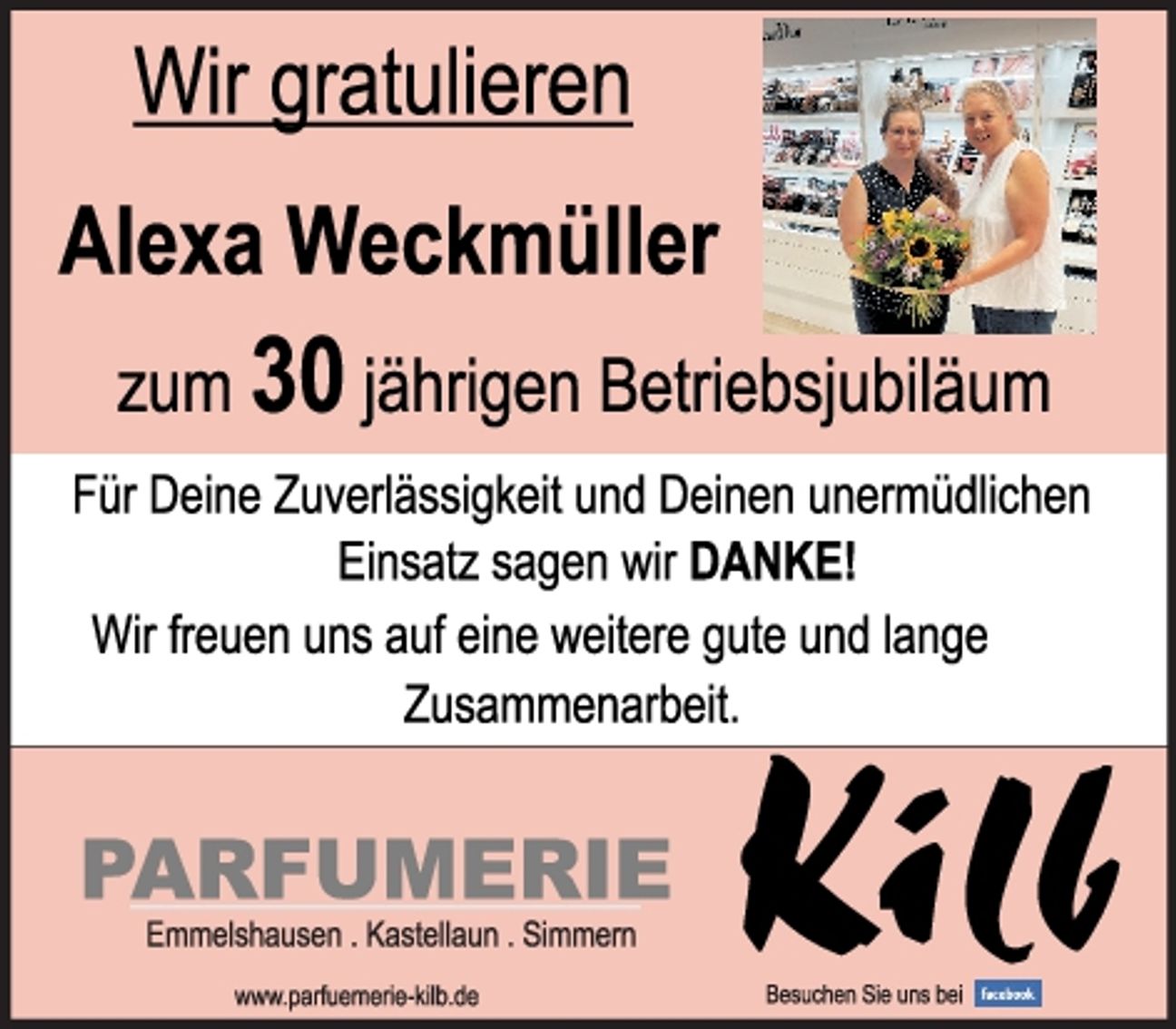 30 J. Betriebsjubiläum