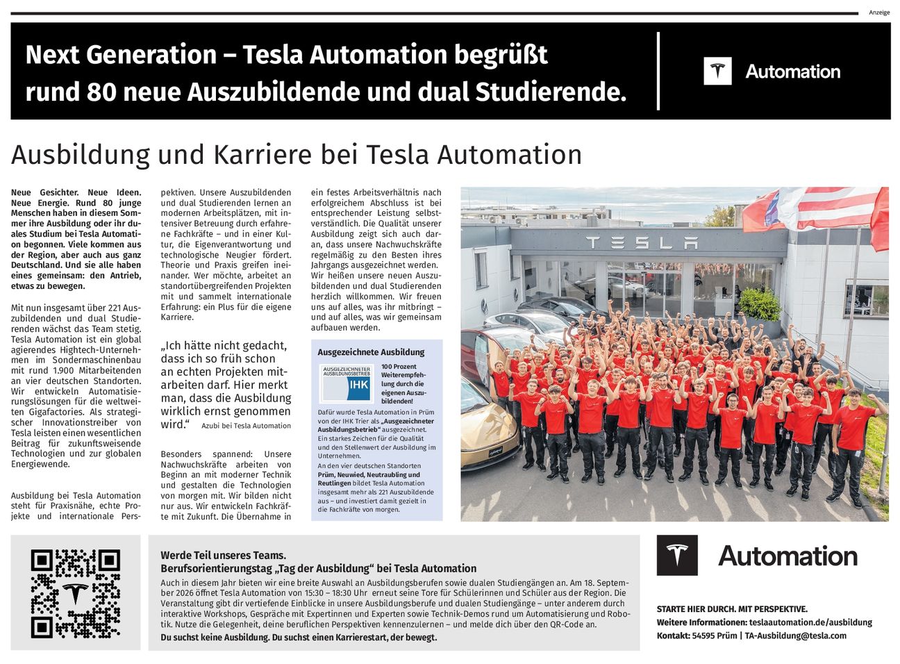 Ausbildungsstart Tesla-PO 5101505626