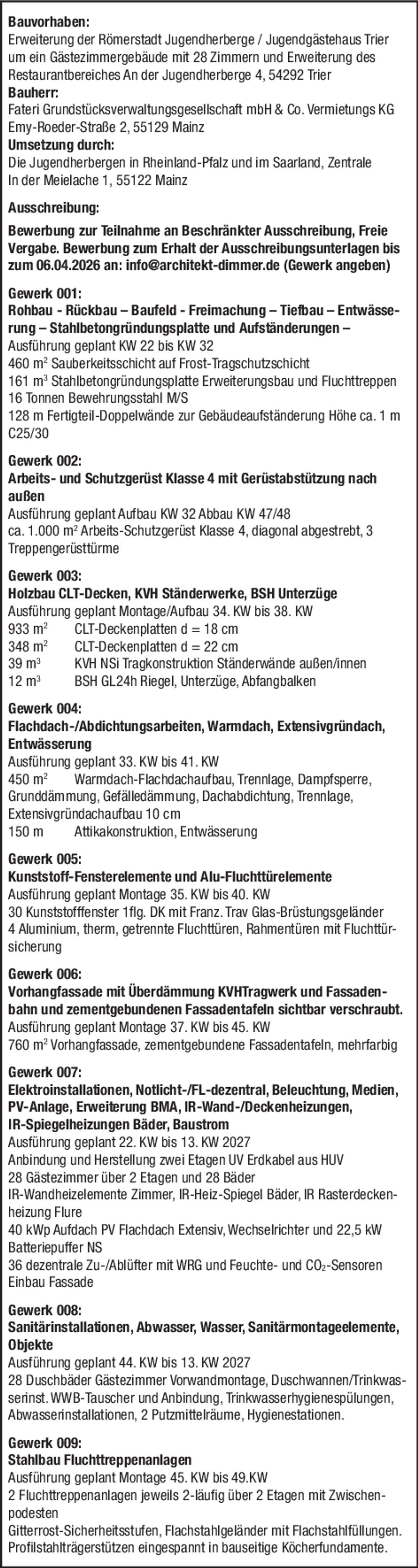 JHB Trier Gewerksveröffentlichung