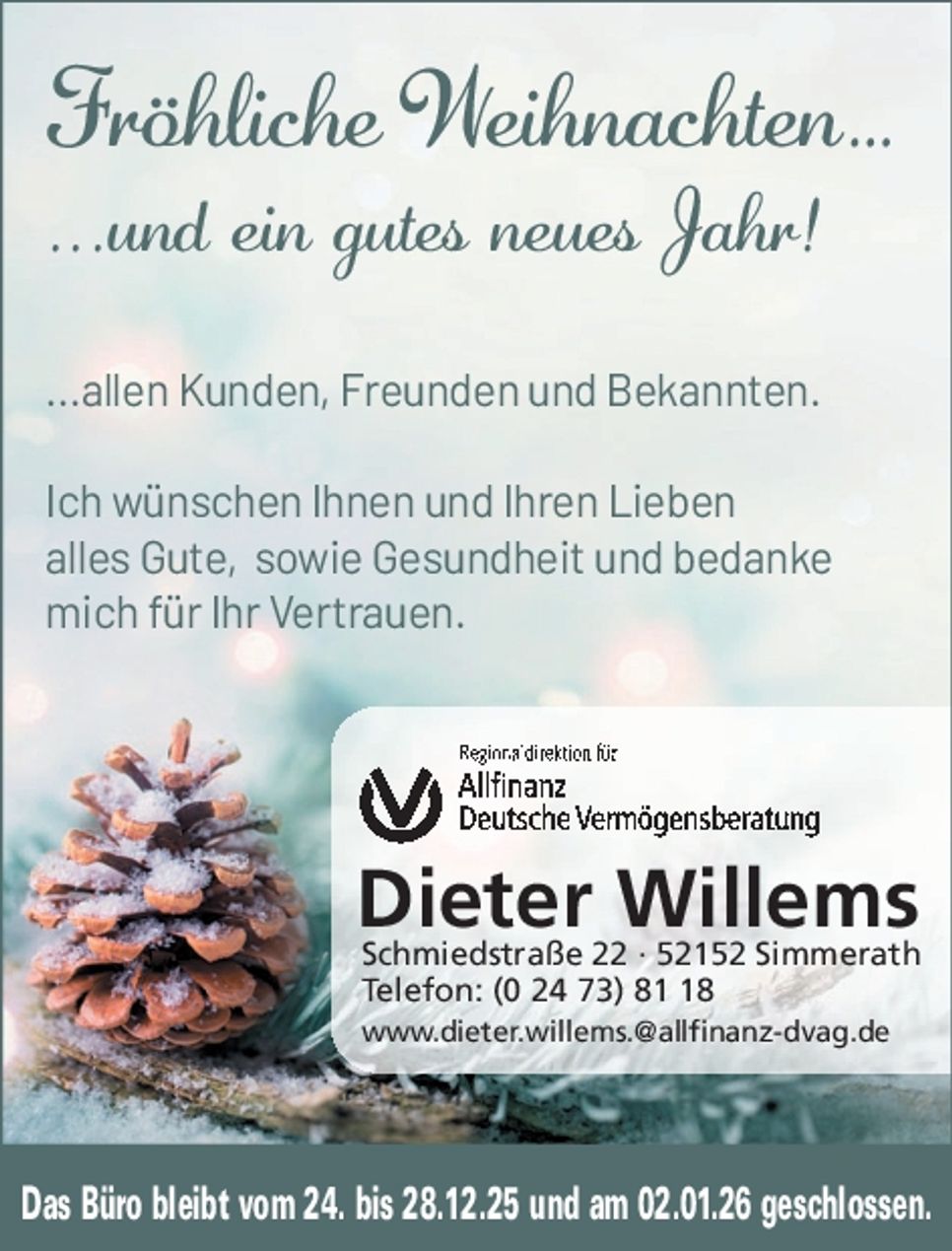 Frohe Weihnachten...