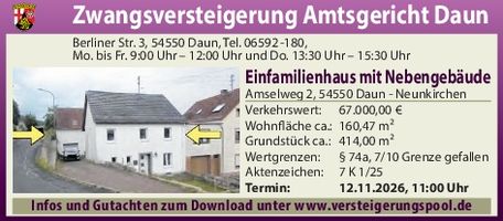 Zwangsversteigerung September 2026