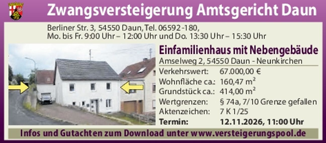Zwangsversteigerung September 2026