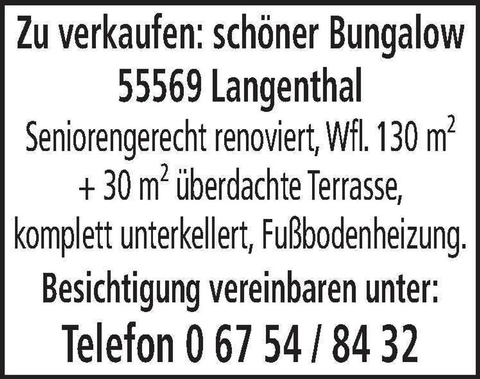 Bungalow Langenthal