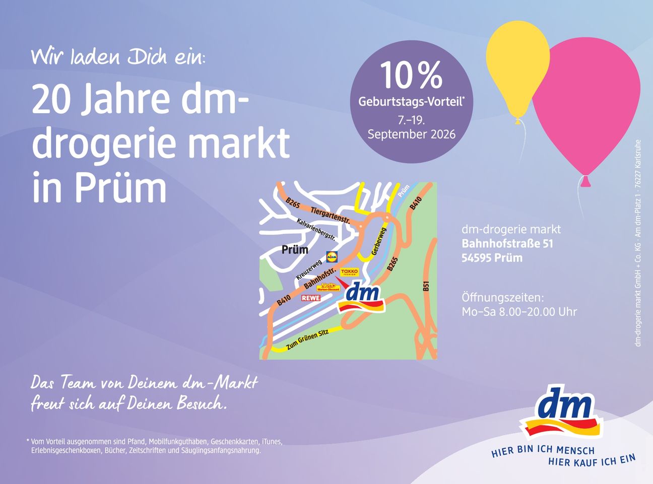 dm D20J Prüm Einladungsanzeige 