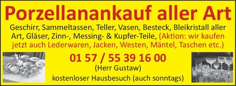 Porzellanankauf aller Art
