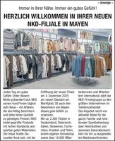 PR - Text NKD 5702 Mayen Neueröffnung