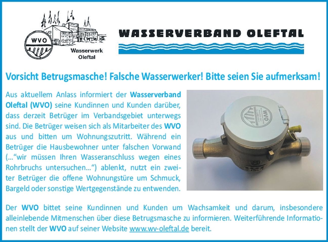 Vorsicht Betrugsmasche