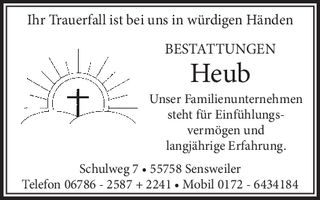 Ihr Trauerfall ist bei uns