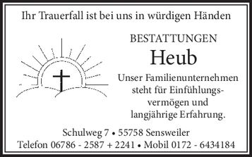 Ihr Trauerfall ist bei uns