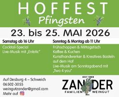 Hoffest Pfingsten Weingut Zander
