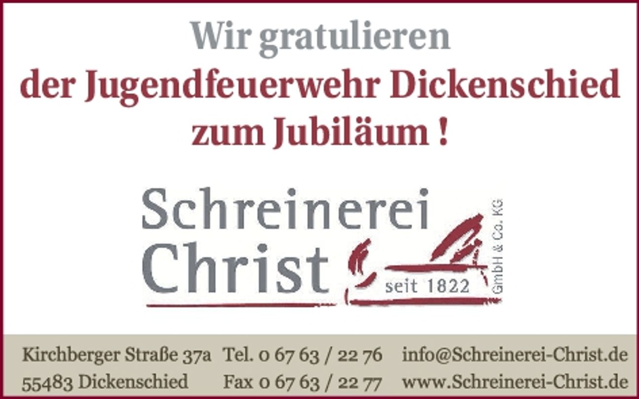45 Jahre Jugendfeuerwehr Dickenschied