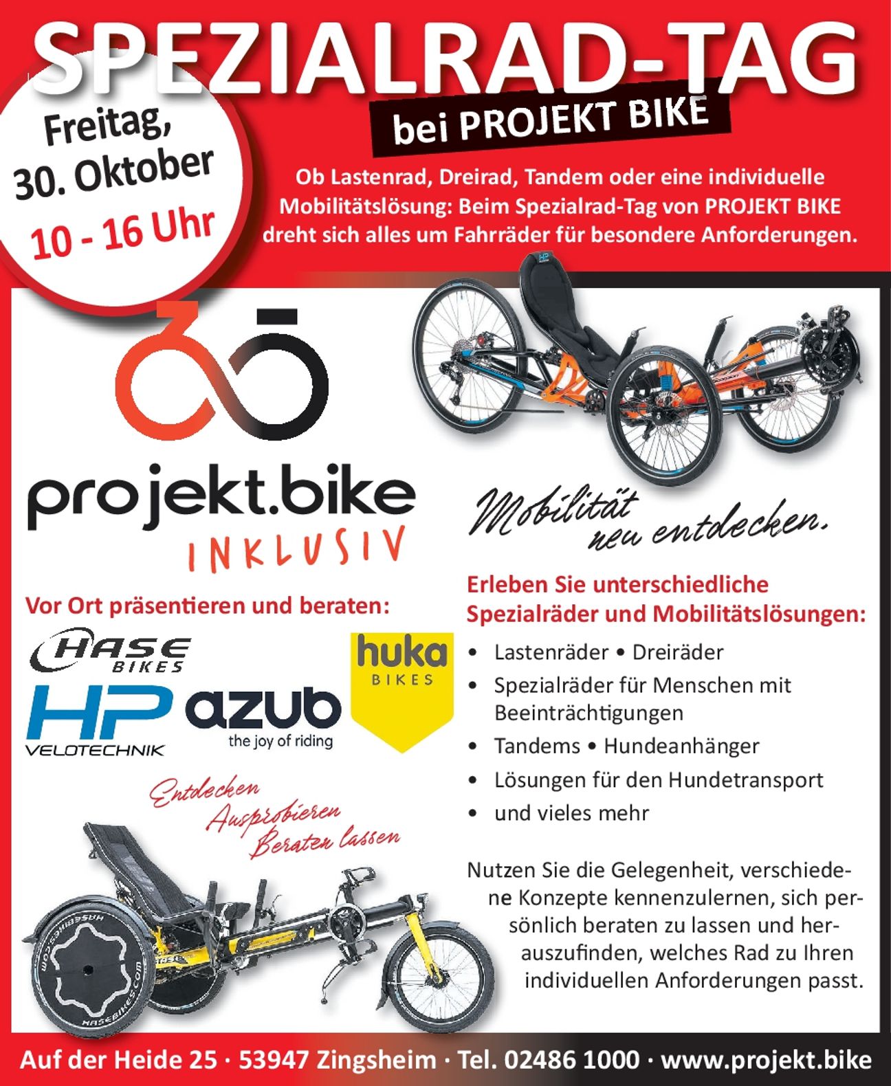 SPEZIALRAD-TAG bei PROJEKT BIKE
