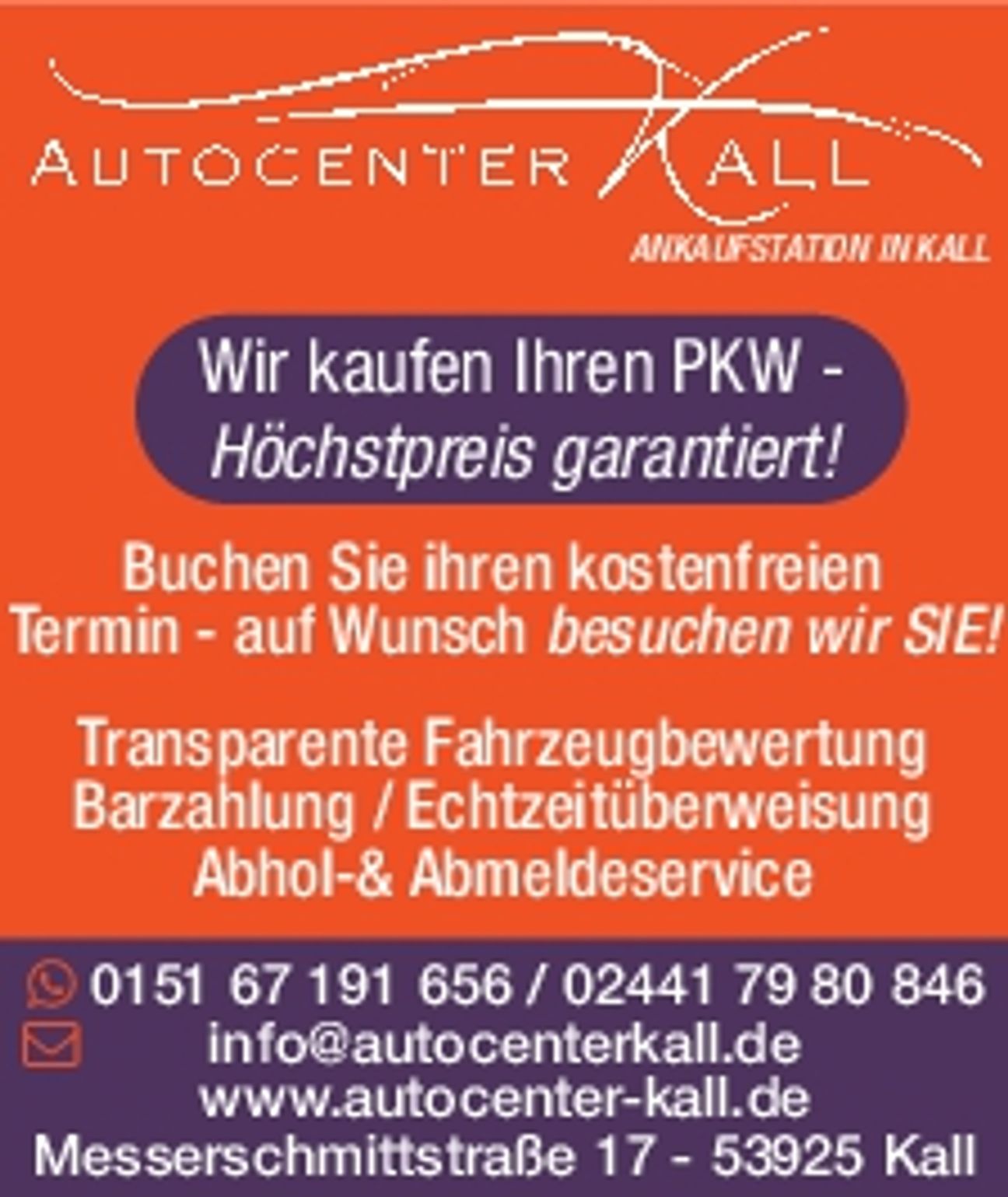 Wir kaufen Ihren PKW, Höchstpreis garant