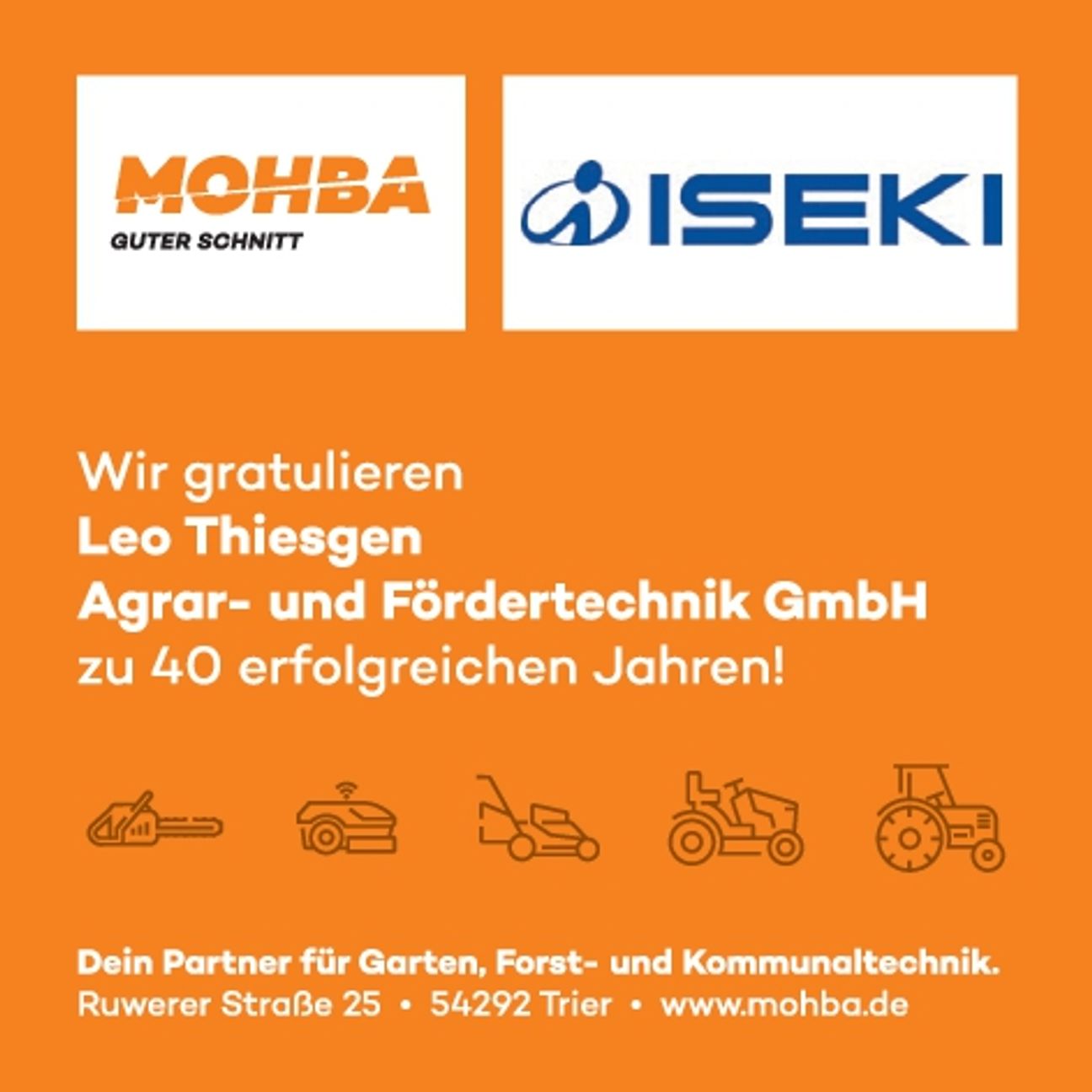 Jubiläum - MOHBA/Iseki