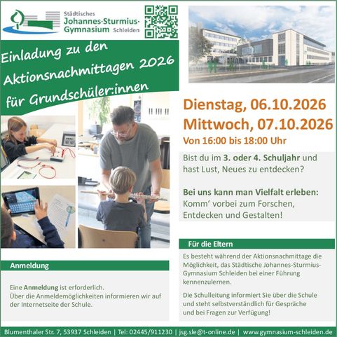 Aktionsnachmittagen 2026