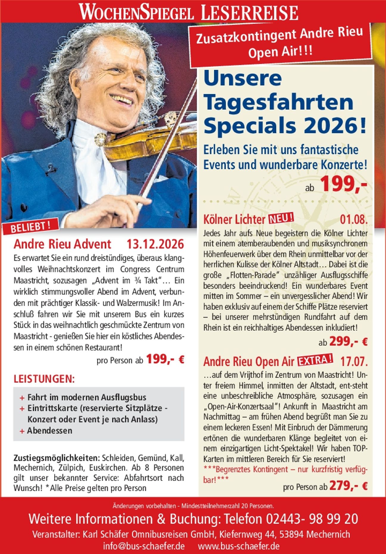Tagesfahrten Specials