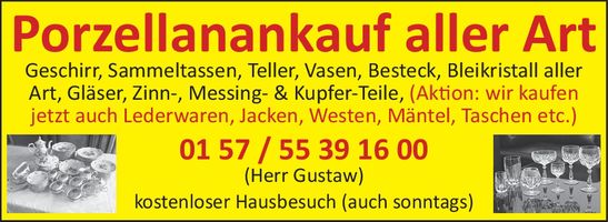 Porzellanankauf aller Art