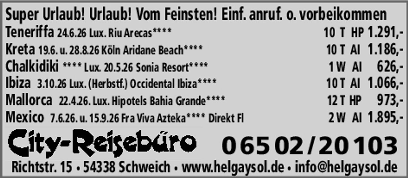 Wir haben Ihren schönsten Urlaub 