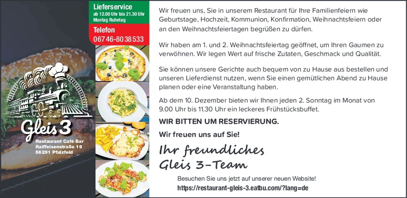Weihnachts- Silvester- Familienfeiern 