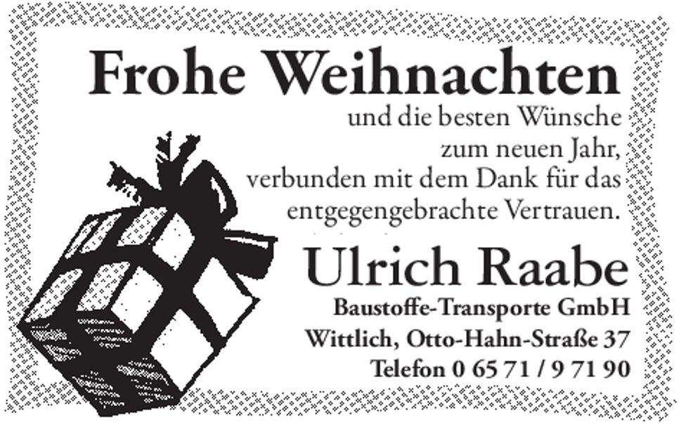 HK Weihnachtsgrüße / Wittlich