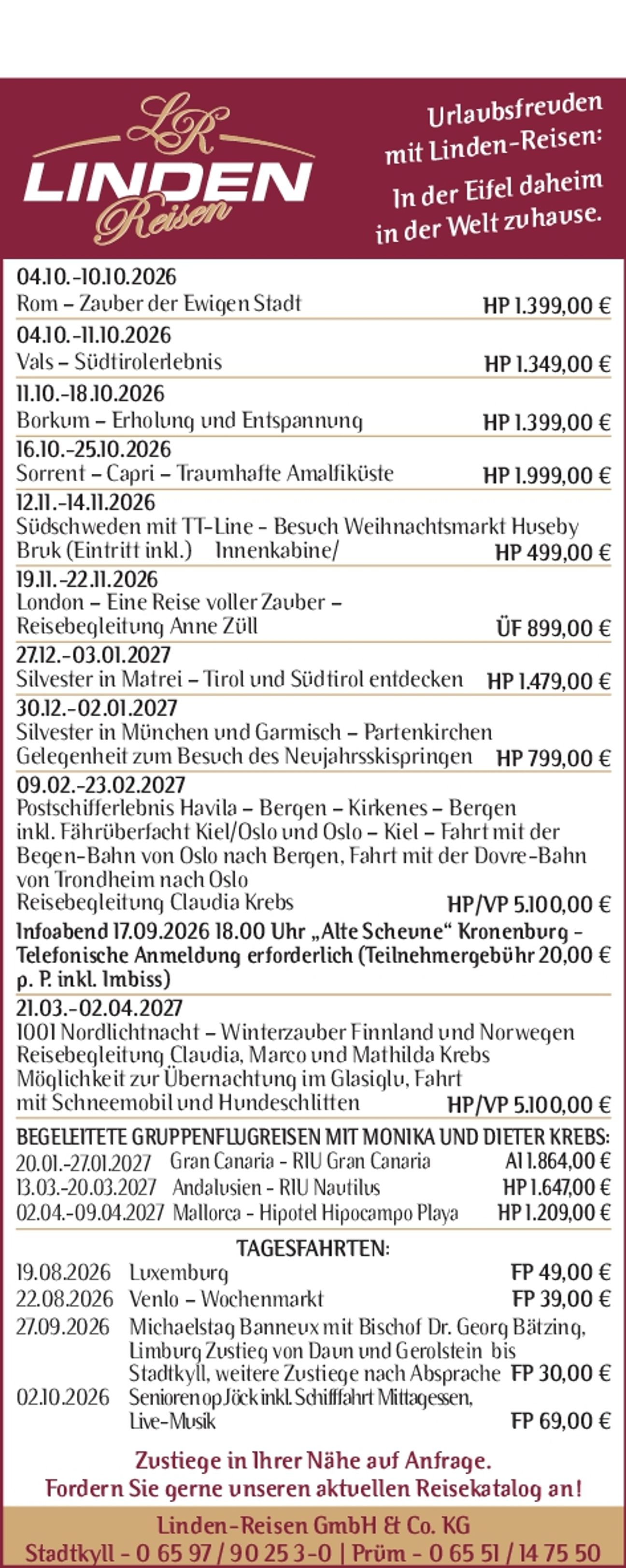 Reiseangebote - KW 31