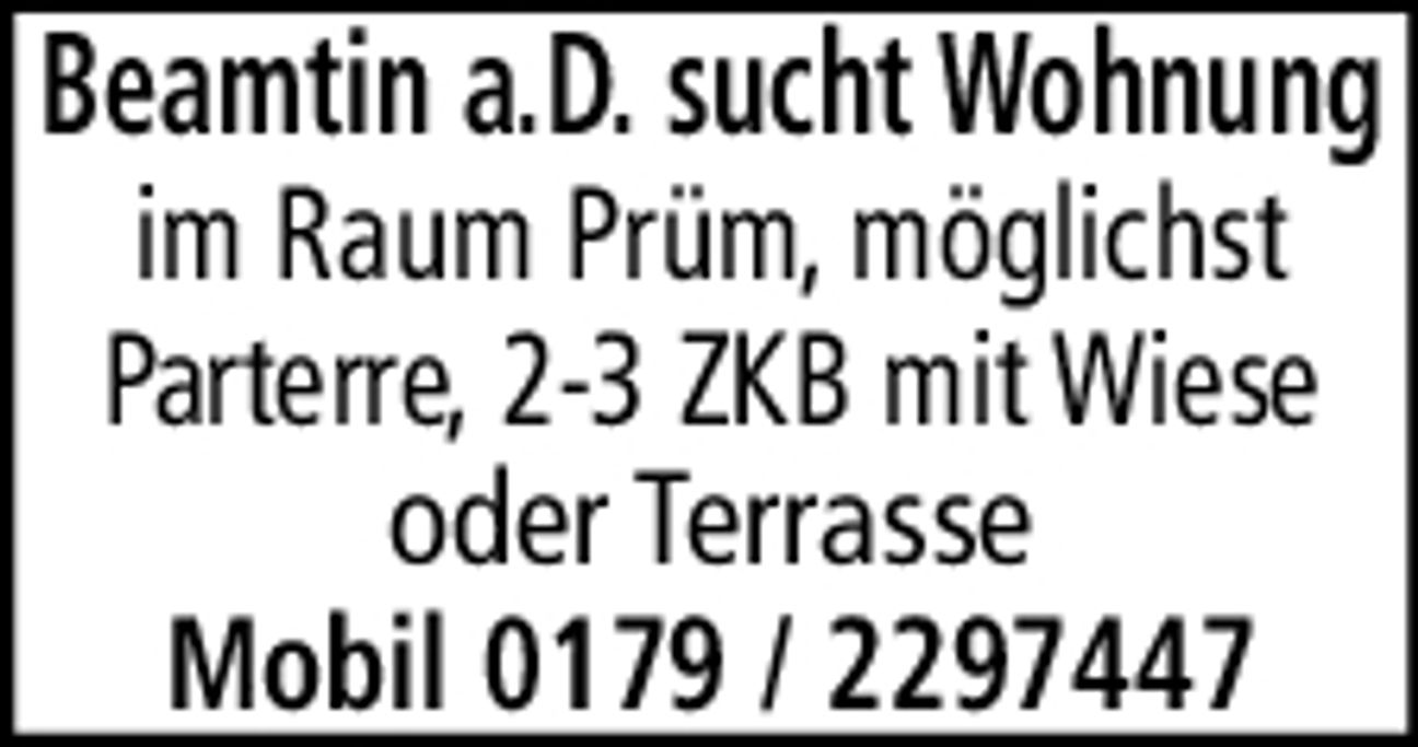 Wohnungsgesuch