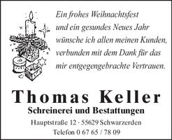 Weihnachtsgrußanzeige