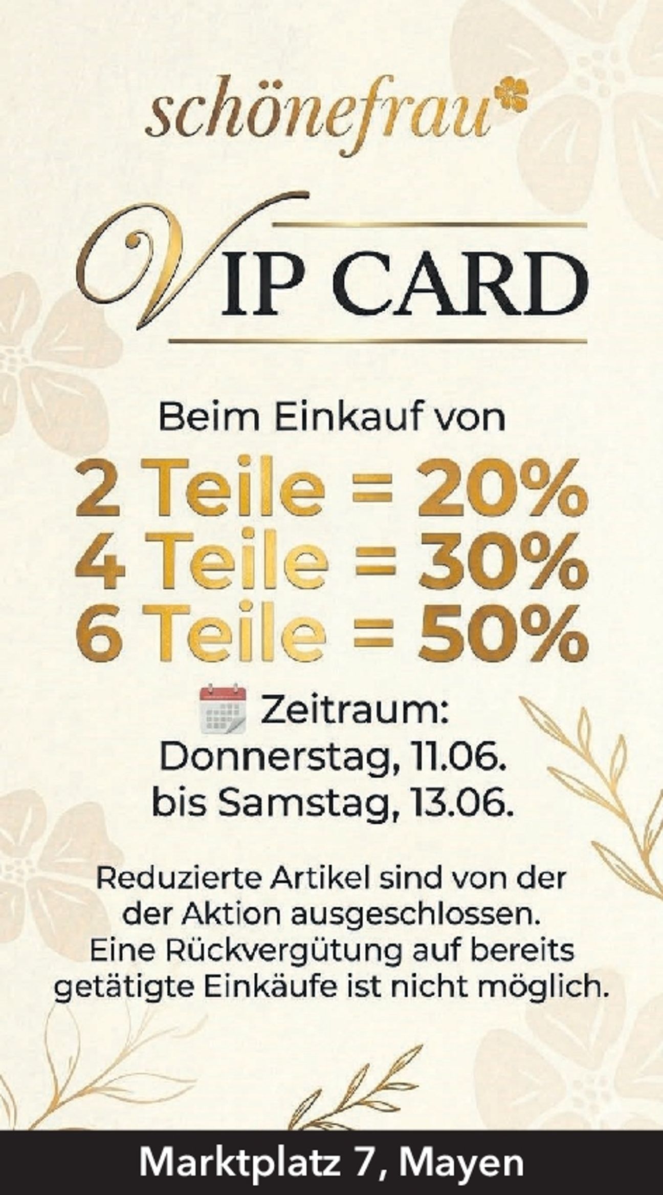 VIP CARD - Langer Donnerstag...