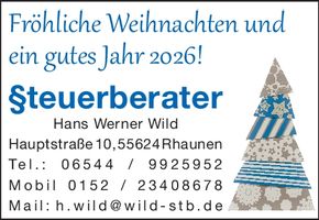 Weihnachtsgrußanzeige