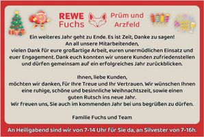 Weihnachtsgrüße Rewe Fuchs 