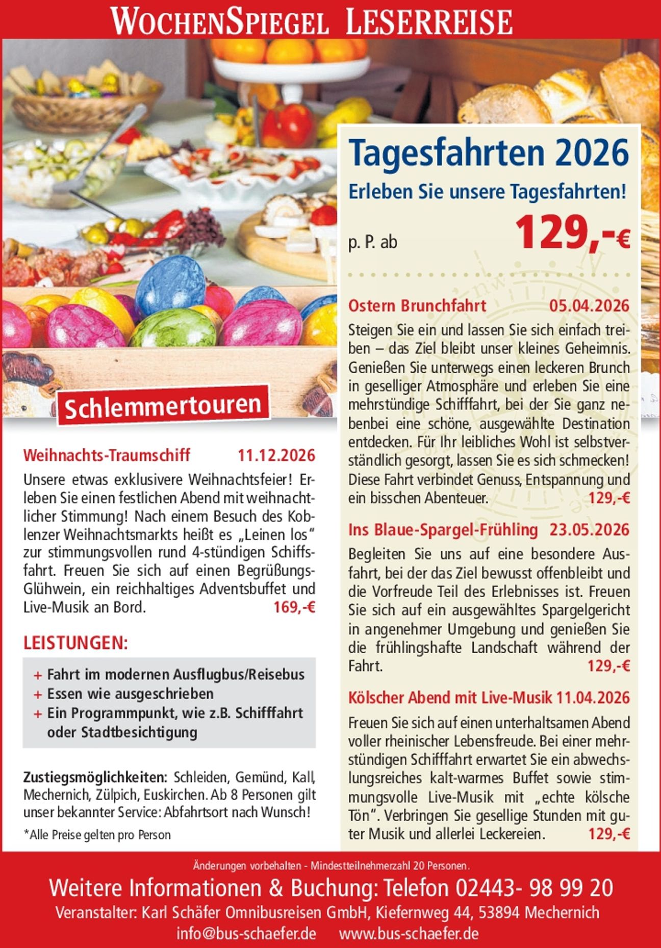 Tagesfahrten Schlemmertouren