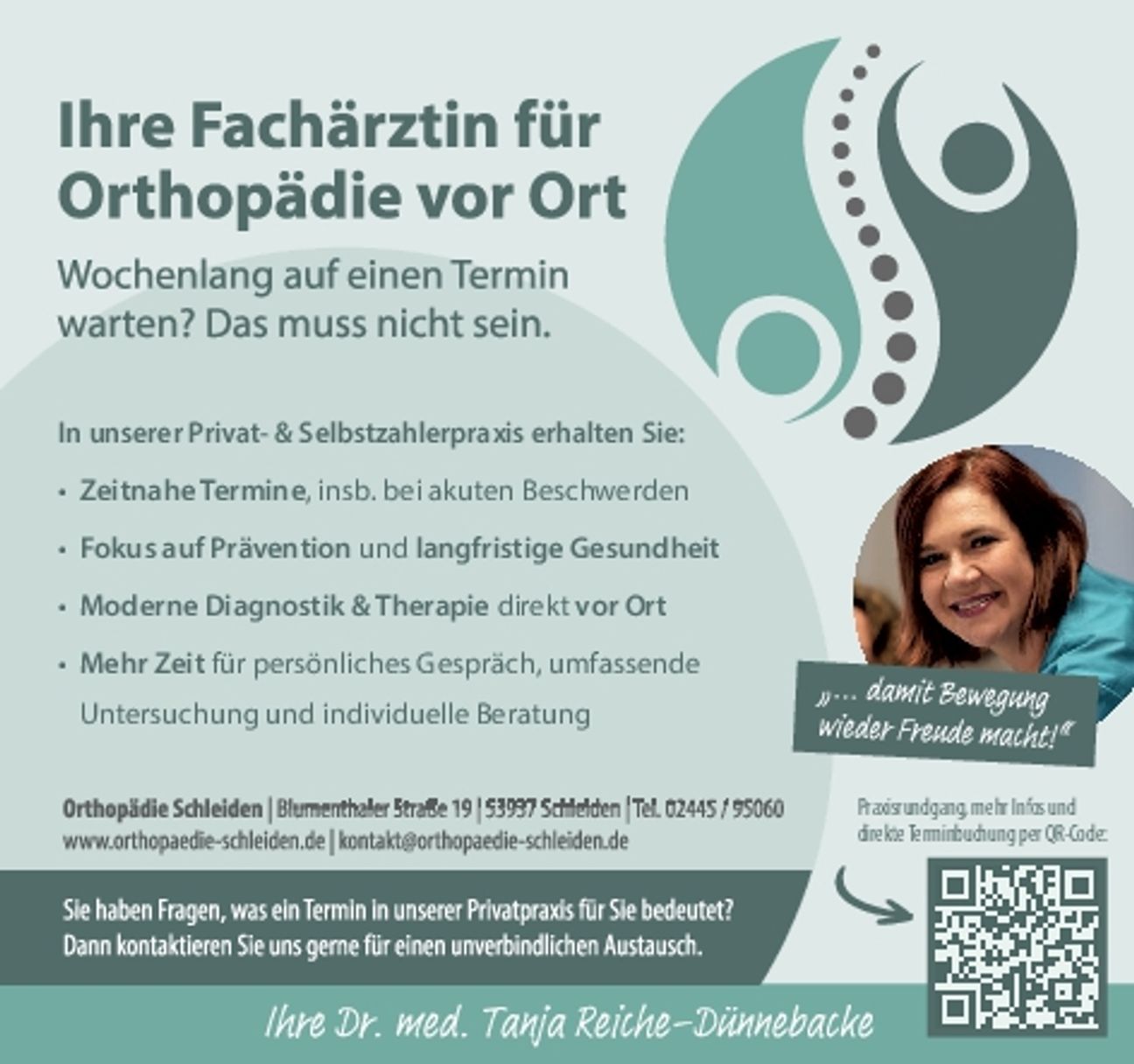 Ihr Fachärztin für Orthopädie