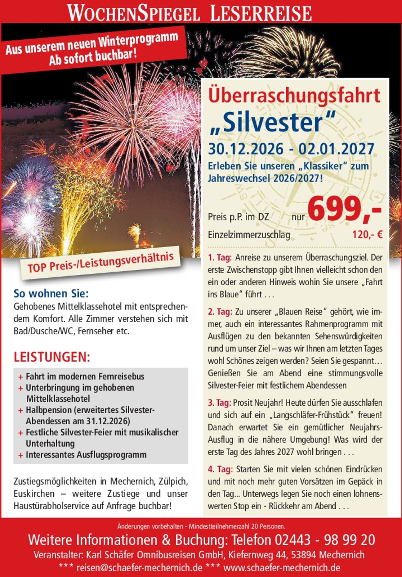 Überraschungsfahrt Silvester